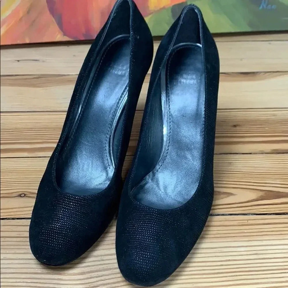 Stuart weitzman black heel size 10 - Picture 3 of 9